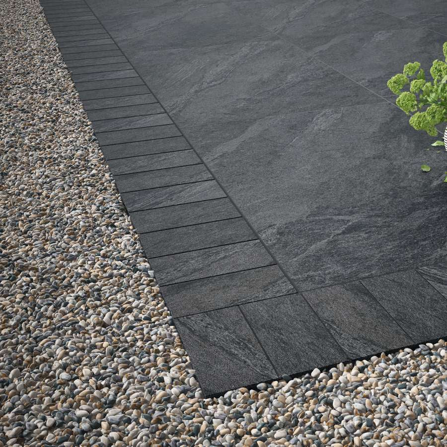 Stylish Anthracite Dark Edging Setts for patios and garden borders, perfect paver slab for patio projects