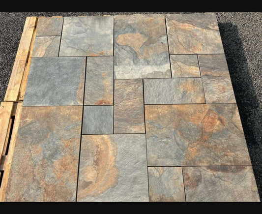 Copper Slate Patio Slabs ideal for patios and garden paths, durable and elegant paving slab for patio projects