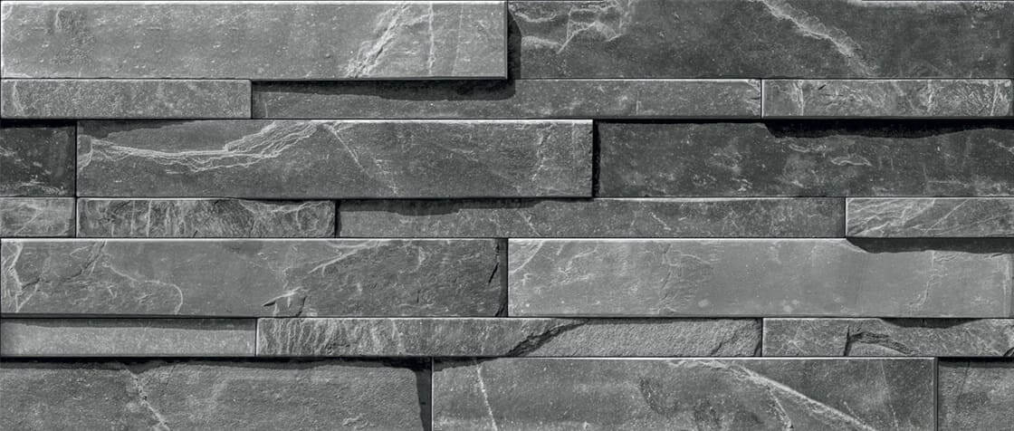 Sleek European black porcelain cladding 600x150 mm for exterior and interior walls - premium quality from Stone Footing Ltd