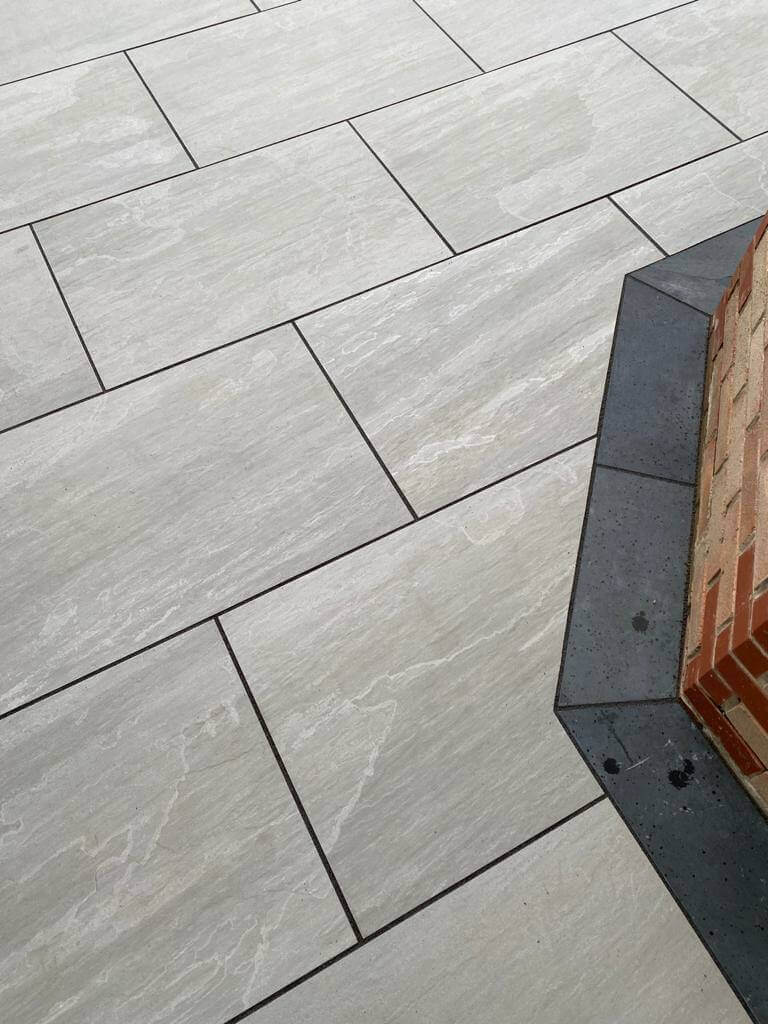 Kandla Grey Paving Slab Sample for Patio offering sleek and modern finish, perfect for visualizing your project