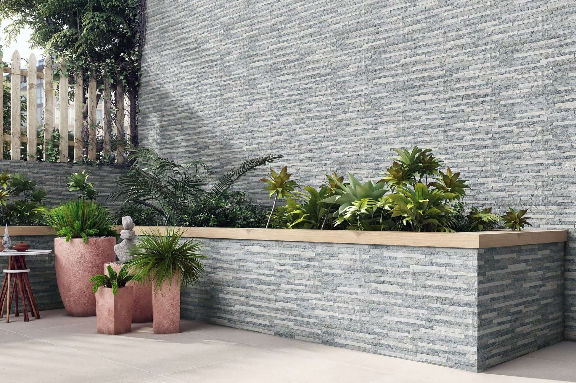 London Grey 600x150 mm Porcelain Wall Cladding panels for walls and facades - durable, sleek, and low-maintenance by Stone Footing Ltd