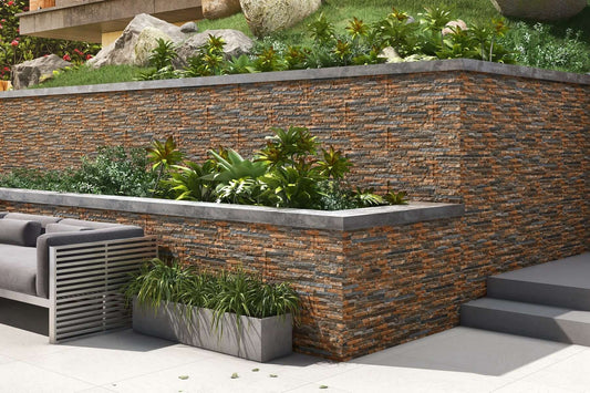 London Rustic 600x150 mm Porcelain Wall Cladding panels for walls and facades - durable, sleek, and low-maintenance by Stone Footing Ltd