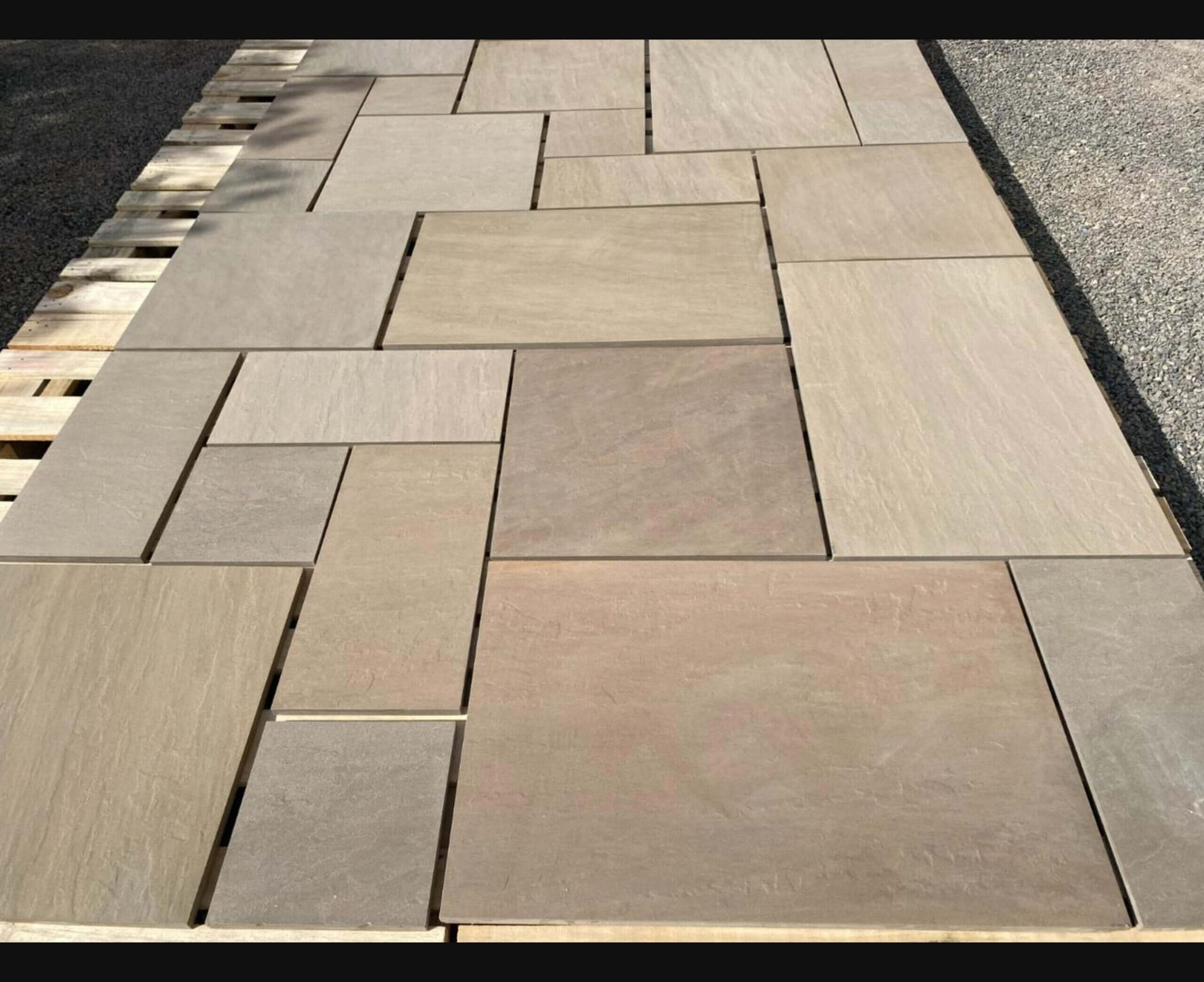 Raj Green Patio Sample showcasing natural green tones and smooth finish, ideal for patios and outdoor spaces