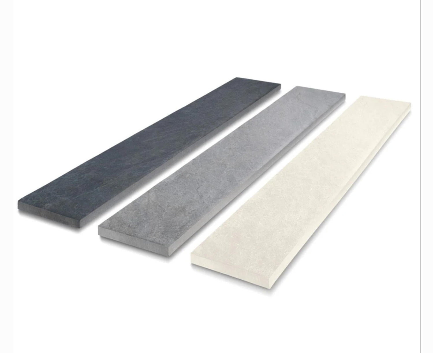 Outdoor border planks for patio and garden edge detailing – available in porcelain and stone