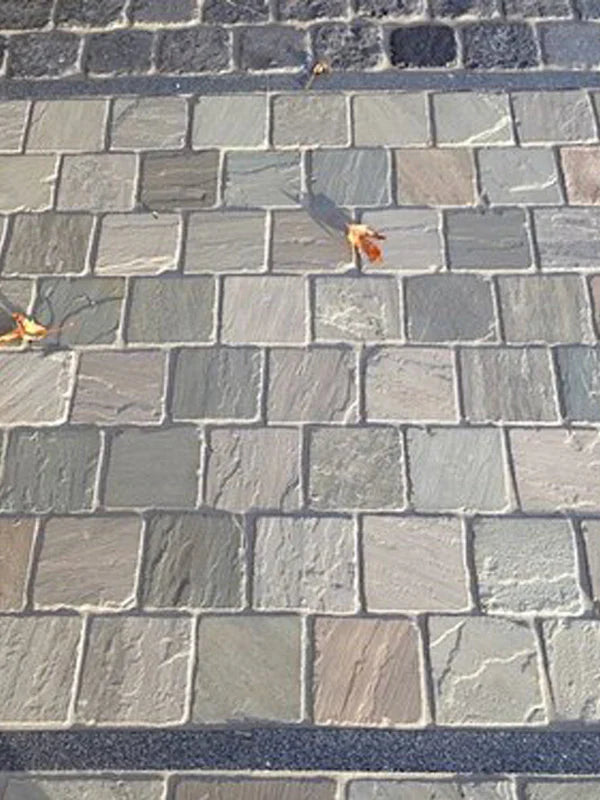 Cobblestone paving for patios, pathways, and driveways - durable, natural stone surfaces by Stone Footing Ltd