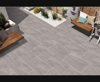 Anthracite Light Porcelain Outdoor Floor Tiles – Sample