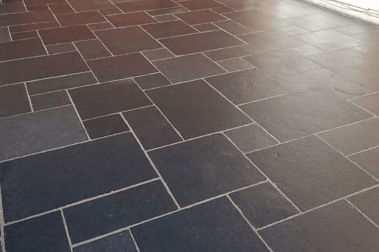 Black Limestone paving slabs with rich black tones and a lightly textured finish, ideal for creating bold and contemporary outdoor spaces.