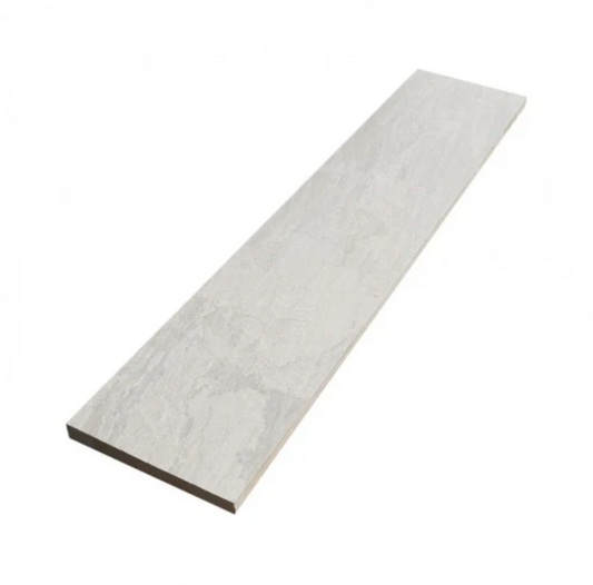 Lakestone Grey border planks with soft grey tones and a natural textured finish, perfect for edging patios and garden paths.