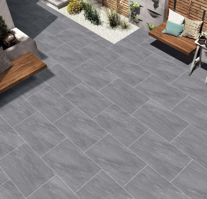 Anthracite Lite Paving Sample ideal for patios and garden pathways, preview the premium paving slab before ordering