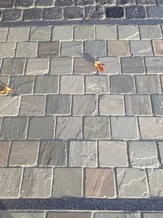 Kandla Grey Cobblestone 100x100 & 200x100 mm for patios, pathways, and driveways - durable and stylish by Stone Footing Ltd