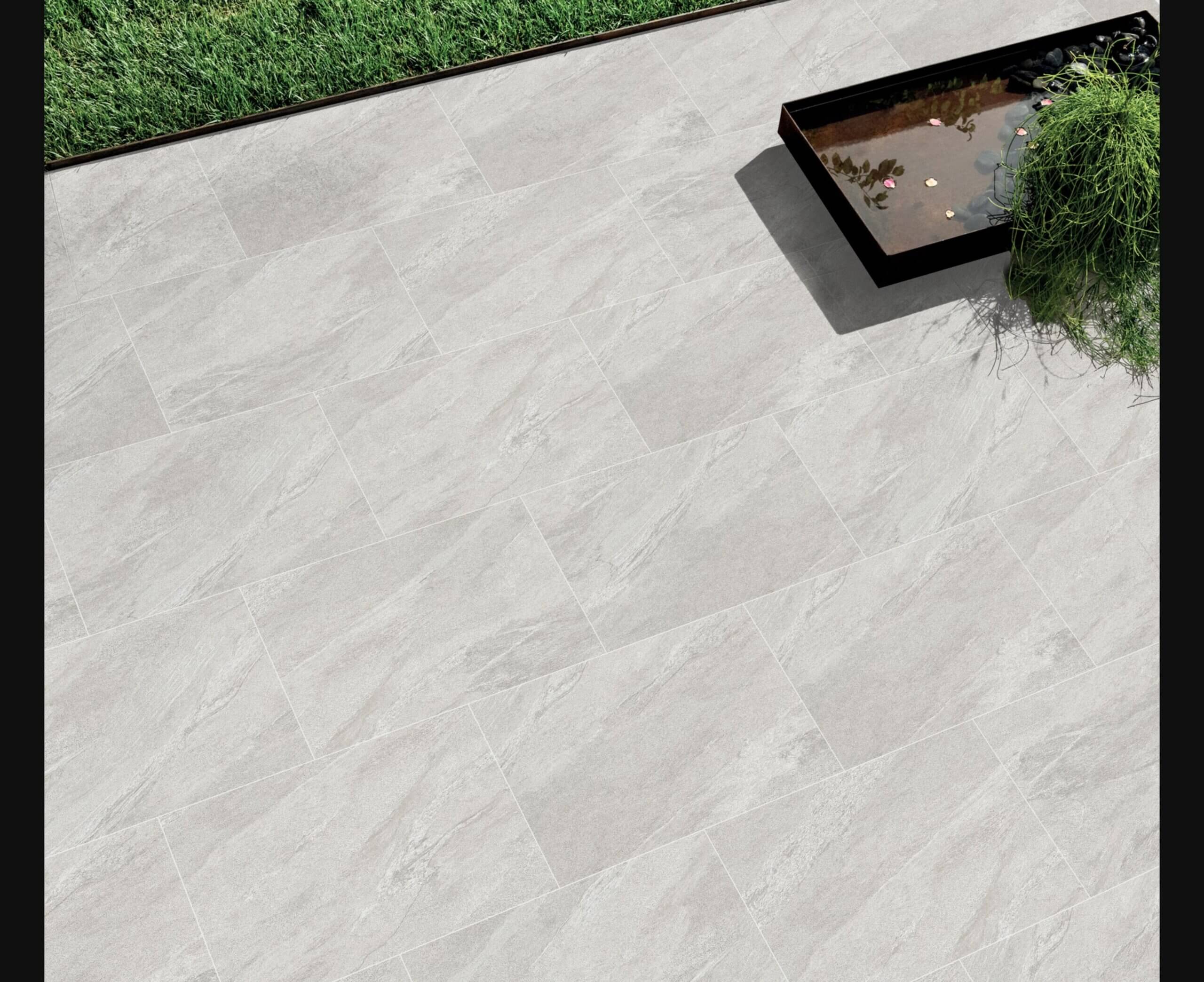 Nordic Grey Porcelain Paving Slab Sample Stone Footing