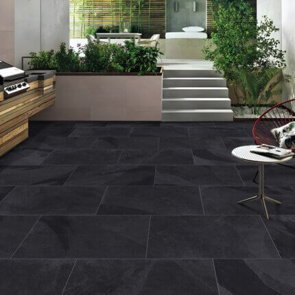 Brazilian Black Porcelain Floor Tile