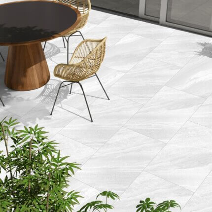 Crossover White Outdoor Porcelain Tiles